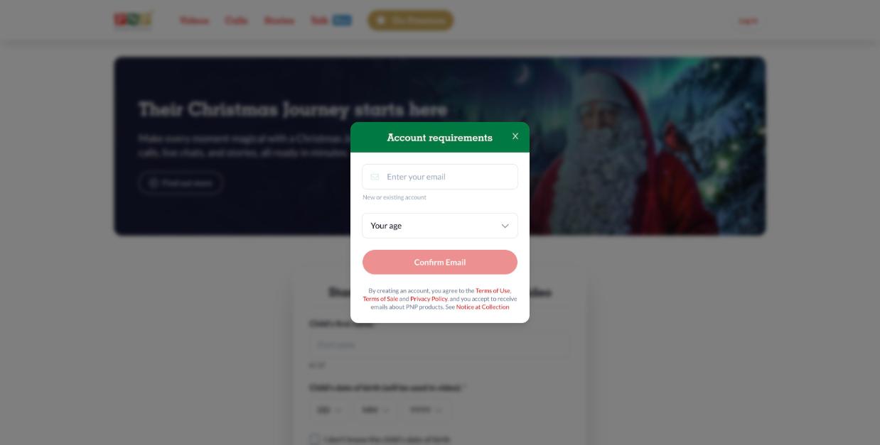 Account requirements: email and age
